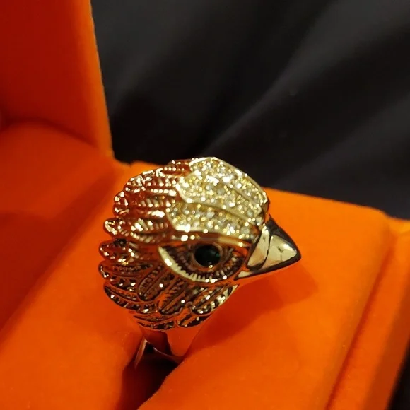 KURT GEIGER LONDON Pave' Crystal Eagle Ring Size 8 - Picture 6 of 6